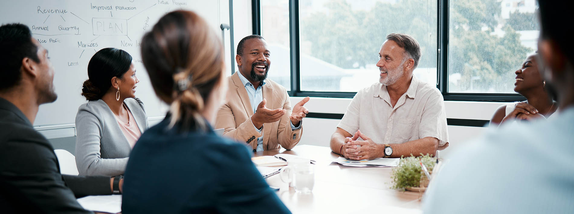 Executives brainstorming